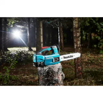 Drujba (fierastrau electric) cu lant pe acumulator Makita DUC254CZ,18 V,lungime lama 25 cm,viteza lant 22.5 m/s,pas lant 1/4,canelura lant 1.3 mm,fara incarcator si acumulator in setul de livrare