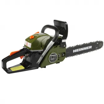 Drujba (motofierastrau) cu lant pe benzina Heinner VMF004, 2.4 CP, 45 CC, 1800 W, 40 cm lungime lama, easy start, 0.56 l benzina