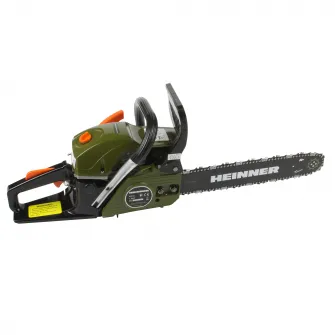 Drujba (motofierastrau) cu lant pe benzina Heinner VMF004, 2.4 CP, 45 CC, 1800 W, 40 cm lungime lama, easy start, 0.56 l benzina