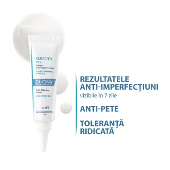 Ducray Keracnyl PP+ crema anti-acnee, 40 ml