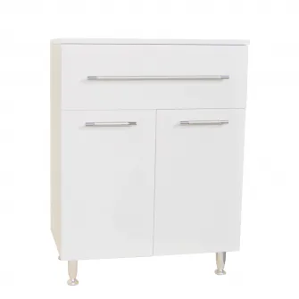 Dulap baie Badenmob 17798, cu 2 usi, 1 sertar, PAL, 60x80x30cm, Alb