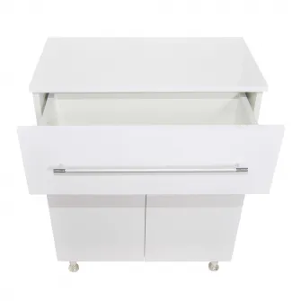 Dulap baie Badenmob 17798, cu 2 usi, 1 sertar, PAL, 60x80x30cm, Alb