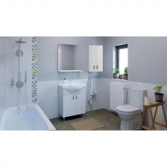 Dulap baie Badenmob Profi 65, PAL, alb, 650x200x680 mm