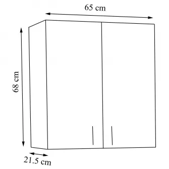 Dulap baie Badenmob Profi 65, PAL, alb, 650x200x680 mm