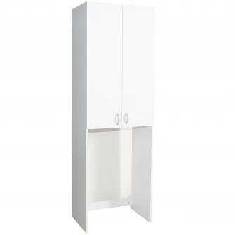 Dulap baie pentru masina de spalat Badenmob, alb, 640x300x1950 mm, PAL
