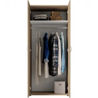Dulap Base 2, 2 usi, 81x177x52 cm, PAL, Culoare Sonoma