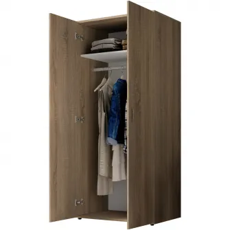 Dulap Base 2, 2 usi, 81x177x52 cm, PAL, Culoare Sonoma