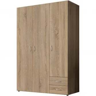 Dulap Base 3, 3 usi, 120x177x52 cm, PAL, Culoare Sonoma