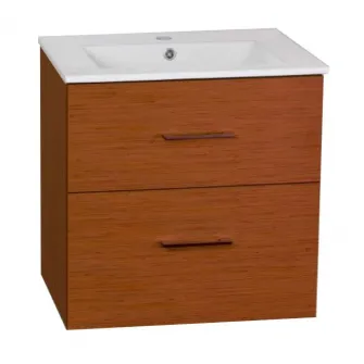 Dulap de baza suspendat Sanotechnik 700400 Colorado 60, 2 sertare, 59,5x45x59cm, Culoare cires