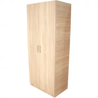 Dulap Nefmob Ampio, 2 usi, 4 polite, dimensiuni 190x80x50 cm , culoare sonoma