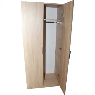 Dulap Nefmob Ampio, 2 usi, 4 polite, dimensiuni 190x80x50 cm , culoare sonoma