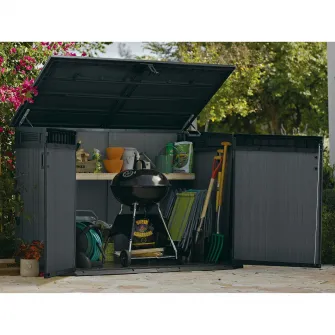 Dulap universal Cortina Mega Keter, 190x109x132 cm, plastic, gri