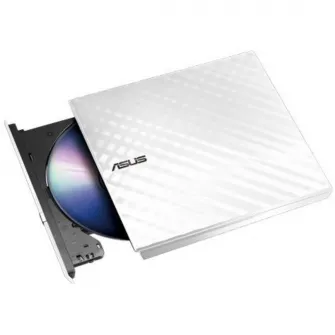 DVD writer extern ASUS SDRW-08D2S-U LITE, 8X, ultra-subtire, suport M-DISC, compatibil cu Windows si Mac OS, ASUS Webstorage gratuit 12 luni, Nero BackItUp, E-Green, Alb