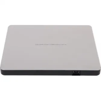 Внешний записывающий DVD-привод Hitachi-LG GP60NS60, тонкий, серебристый