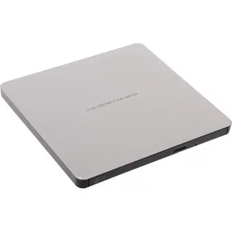 Внешний записывающий DVD-привод Hitachi-LG GP60NS60, тонкий, серебристый