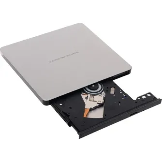 Внешний записывающий DVD-привод Hitachi-LG GP60NS60, тонкий, серебристый