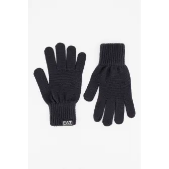 EA7, Manusi unisex din amestec de lana, Albastru ultramarin, 19-20 CM