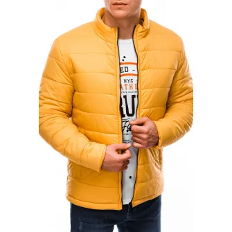 EDOTI, Geaca cu vatelina si garnituri cu cusaturi, Galben mustar, S