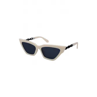 Emily Westwood, Ochelari de soare cat-eye cu lentile uni Amaya, Negru, Alb, 52-16-142