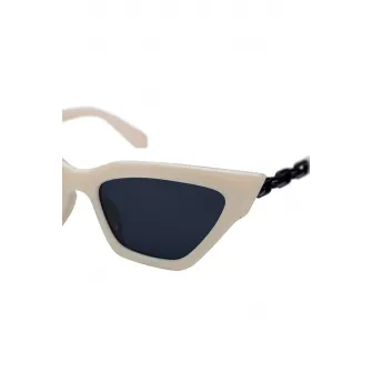 Emily Westwood, Ochelari de soare cat-eye cu lentile uni Amaya, Negru, Alb, 52-16-142