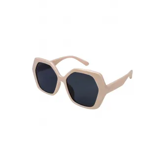 Emily Westwood, Ochelari de soare hexagonali, Bej, 55-17-150