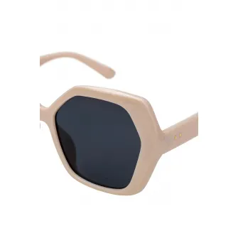 Emily Westwood, Ochelari de soare hexagonali, Bej, 55-17-150