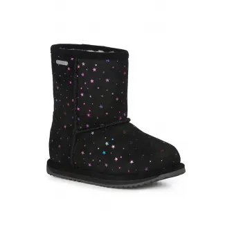 Emu, Cizme fara inchidere, de piele intoarsa Sparkle, Negru, 36 EU