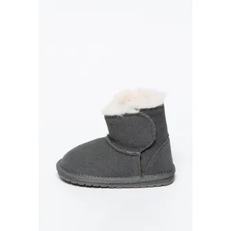 Emu, Ghete de iarna din piele intoarsa Toddle, Gri carbune, 18-24M Standard