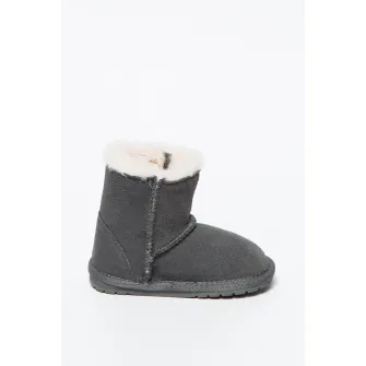Emu, Ghete de iarna din piele intoarsa Toddle, Gri carbune, 18-24M Standard