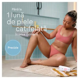 Epilator Braun Silk-épil 5 5-030 Wet & Dry, MicroGrip, Smart Light, 28 de pensete, 2 viteze, Cap de ras + Pieptene, Saculet de voiaj, Alb/Flamingo