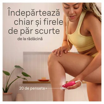 Epilator Braun Silk-Г©pil 3 3-000, MicroGrip, Smart Light, 20 de pensete, 2 viteze, Mov