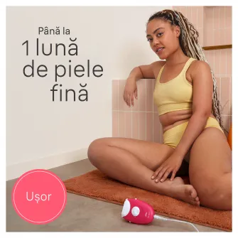 Epilator Braun Silk-Г©pil 3 3-031, MicroGrip, Smart Light, 20 de pensete, Cap de ras + Pieptene, 2 viteze, Roz