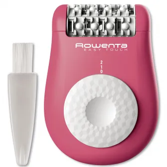 Epilator Easy Touch EP1110F1, 2 trepte de viteza, 24 pensete, 4.8 W, sistem de masaj cu bile, roz