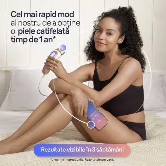 Epilator IPL Braun Skin iExpert PRO 7 PL7253 Tehnologie Skin iExpert, Feedback in timp real, 400.000 impulsuri, 10 niveluri de intensitate, 125 de impulsuri pe minut, Cap de precizie, Cap lat, Trusa de voiaj, Roz