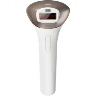 Epilator IPL Philips Lumea Seria 9900 BRI973/00, Senzor Smartskin, tehnologie SenseIQ, conectare la aplicatie cu functii Skin AI, utilizare cu sau fara fir, 450.000 impusuri, accesoriu fata, corp, precizie, Rose Gold/Alb