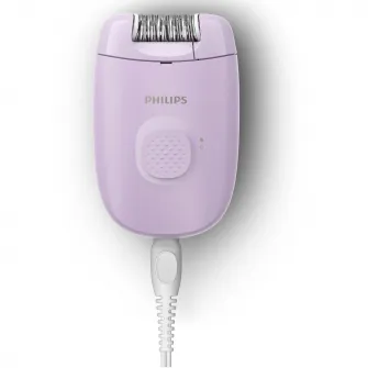 Epilator Philips Seria 2000 BRE237/00, 1 setare de viteza, cap de epilare lavabil, 2 accesorii, Lila
