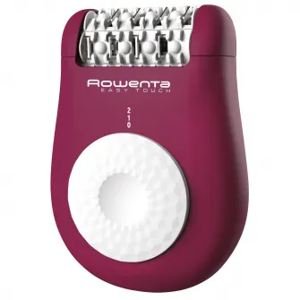 Epilator ROWENTA Easy Touch EP1120F1, 24 pensete, compact, u?or de utilizat, sistem de masaj, 3 accesorii, roz inchis
