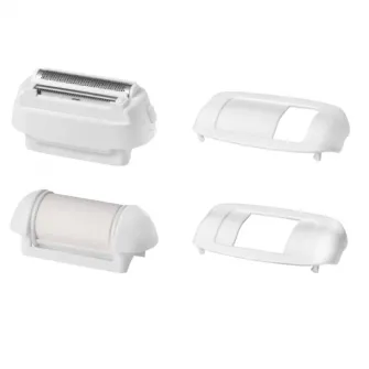 Epilator Rowenta Silence Soft EP5640D1, 2 viteze, 24 pensete, 4 accesorii - zona inghinala & axile & ras & exfoliere, cap de epilare si accesorii lavabile, tehnologie avansata micro-contact, sistem silentios, alb/roz