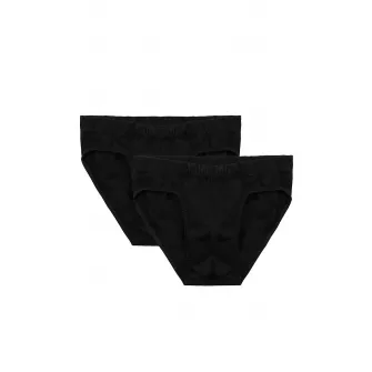 EROS, Set de chiloti din bumbac - 2 perechi, Negru, L