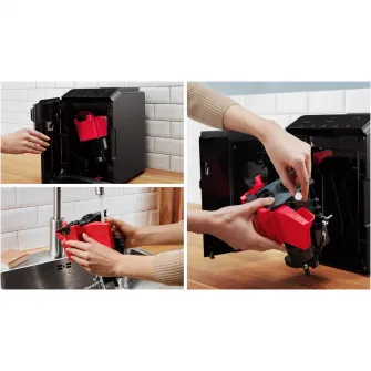 Espressor automat Bosch VeroCafe TIE20119, 1300 W max, 15 bari, 1,4 l, rasnita ceramica, dispozitiv spumare lapte MilkMagic Pro, cu sistem SensoFlow System, Negru