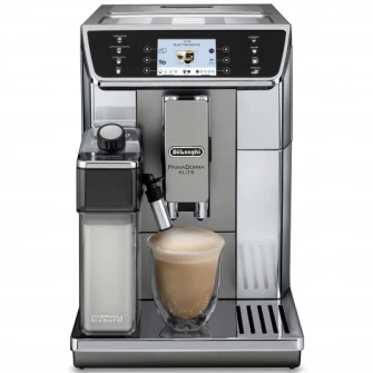 Espressor automat De'Longhi Primadonna Elite ECAM 650.55.MS, Carafa pentru lapte, Sistem LatteCrema, Rasnita cu 13 setari, Coffee Link App, 2l, 1450 W, 19 bar, Argintiu