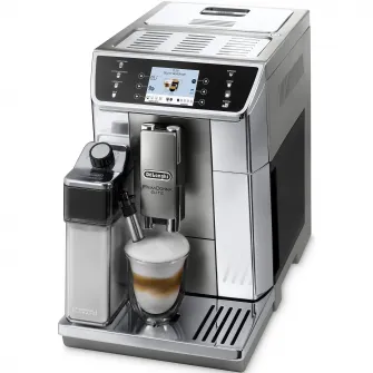 Espressor automat De'Longhi Primadonna Elite ECAM 650.55.MS, Carafa pentru lapte, Sistem LatteCrema, Rasnita cu 13 setari, Coffee Link App, 2l, 1450 W, 19 bar, Argintiu