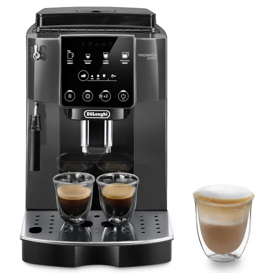 Espressor automat DeвЂ™Longhi Magnifica Start ECAM 220.22.GB, 1450 W, 1.8 l, 15 bar, sistem de spumare lapte manual, negru/ gri