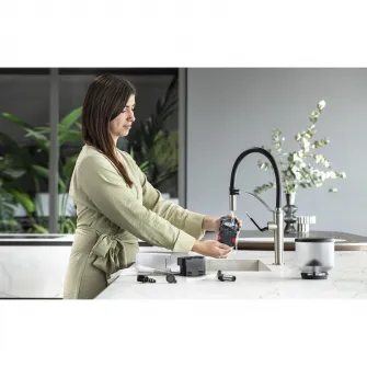 Espressor automat DeвЂ™Longhi Rivelia EXAM 440.55.W, 0132215473, 2 recipiente pentru boabe, Tehnologie Bean Adapt, carafa cu tehnologie LatteCrema Hot, 1450W, 19 bar, 1.4 l, Alb