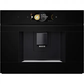 Espressor automat incorporabil Bosch Seria 8 CTL7181B0, 19 bari, 29 de specialitati de cafea, Capacitate rezervor apa 2.4 l, Capacitate boabe 500g, Capacitate rezervor lapte 0.7 l, Iluminare ceasca, CoffeePlaylist, Home Connect, Touch control, Negru