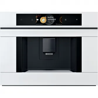 Espressor automat incorporabil Bosch Seria 8 CTL7181W0, 19 bari, 29 de specialitati de cafea, Capacitate rezervor apa 2.4 l, Capacitate boabe 500g, Capacitate rezervor lapte 0.7 l, Iluminare ceasca, CoffeePlaylist, Home Connect, Touch control, Alb