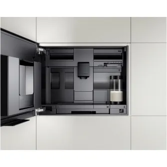 Espressor automat incorporabil Bosch Seria 8 CTL9181B0, 19 bari, 29 de specialitati de cafea, Capacitate rezervor apa 2.4 l, Capacitate boabe 500g, Capacitate rezervor lapte 0.7 l, Iluminare ceasca, CoffeePlaylist, Home Connect, Touch control, Negru