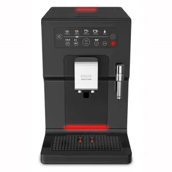 Автоматическая эспрессо-машина KRUPS Intuition EA870810, 15 бар, подсветка, технология Quattro Force, 3 предустановки интенсивности, функция вспенивания молока, функция избранной памяти, черный цвет