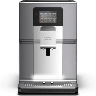 Espressor automat Krups Intuition Preference+ EA875E10, Accesoriu pentru spumarea laptelui, 15 bauturi, Ecran tactil, Tehnologie Quattro Force, Retete favorite, 1450W, Argintiu