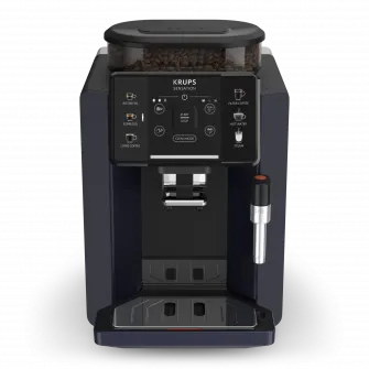 Espressor automat KRUPS Sensation EA910B10, 5 retete,ecran tactil, presiune 15 bari, capacitate rezervor cafea 260g, duza de abur, 1450 W, Sistem Thermoblock Compact, negru  violet